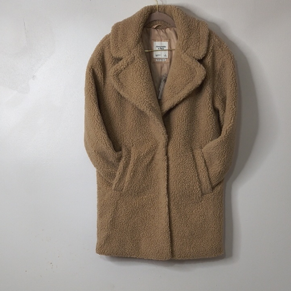Abercrombie & Fitch Cozy Brown Teddy Jacket
